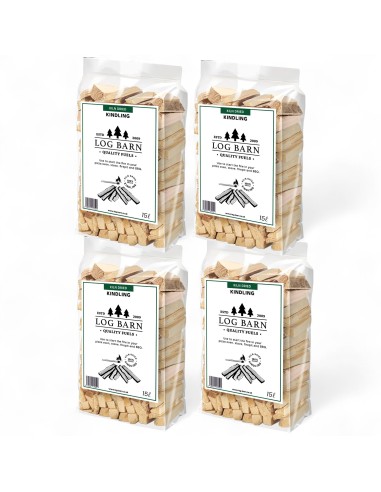 Kiln dried kindling wood bags for easy fire starting