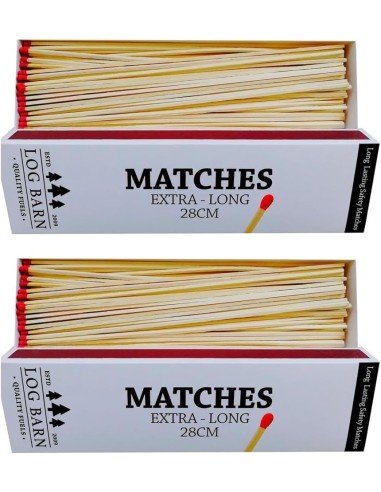 Log Barn 28cm extra-long safety matches two boxes