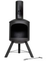 Log Barn black steel chiminea garden patio heater